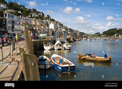 Looe Harbour from West Looe Cornwall Stock Photo - Alamy