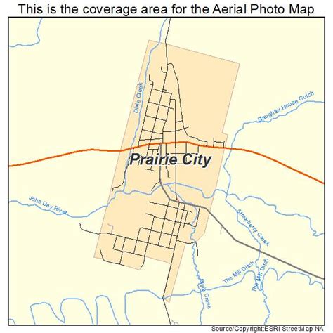 Aerial Photography Map of Prairie City, OR Oregon