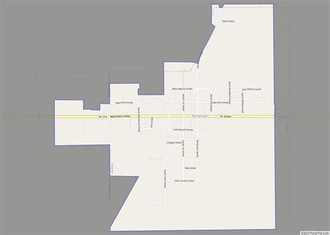 Map of Kingman town, Indiana