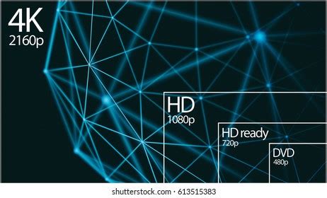 4k Television Resolution Display Comparison Resolutions Stock ...