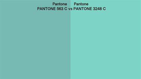 Pantone 563 C vs PANTONE 3248 C side by side comparison