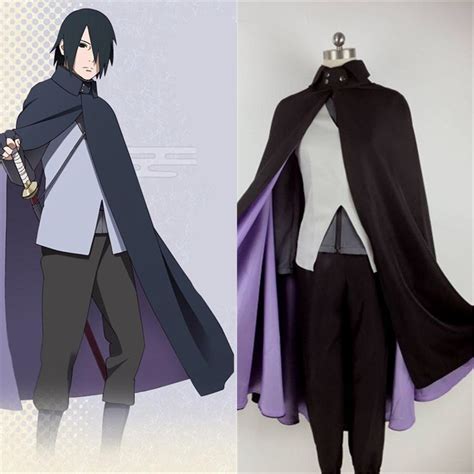 Anime Ninja Cos Cloth Uchiha Sasuke Hokage Konohagakure Summer Cosplay ...