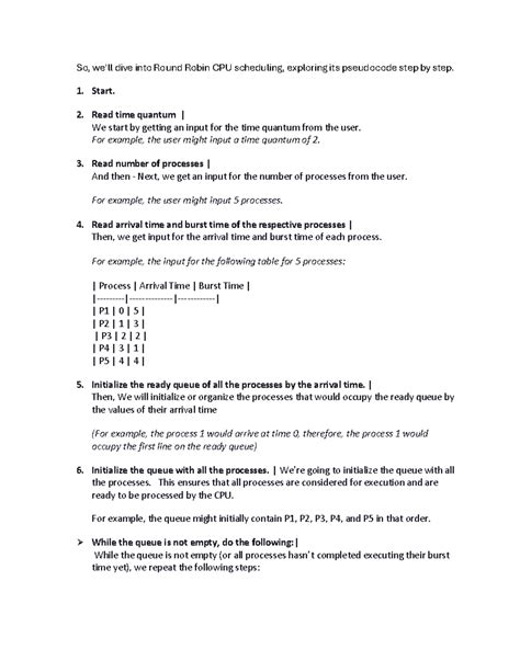 Rr psuedo - 2002 - So, we'll dive into Round Robin CPU scheduling, exploring its pseudocode step ...