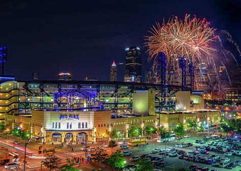 Pnc Park Fireworks In Red Photograph by RJ Stein Photography - Fine Art ...