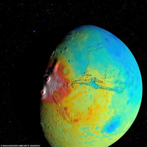 NASA's 'Gravity map' of Mars suggests the crust is porous | Daily Mail ...