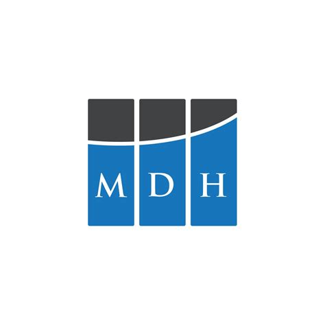 MDH letter logo design on WHITE background. MDH creative initials ...