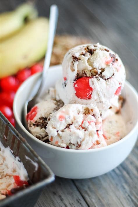 No Churn Banana Split Ice Cream