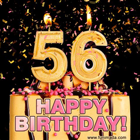 Happy 56th Birthday Animated GIFs | Funimada.com