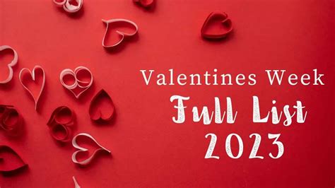 Valentine Week Days 2023: Full List from 7 to 14 Feb, Today is Today is Kiss Day, Valentine’s ...