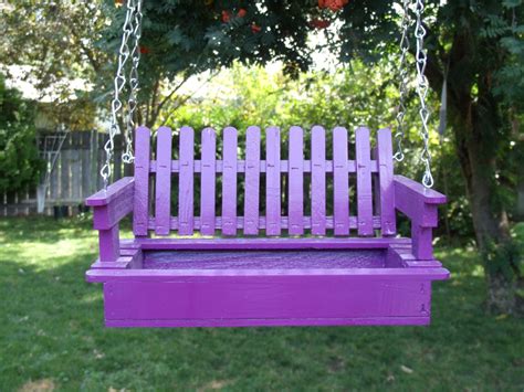 Father's Day, Pleasantly Purple Porch Swing Bird Feeder. Rustic, Bird ...