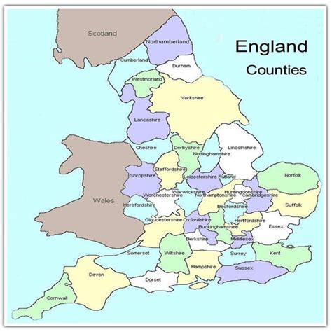 Maps of England and its counties, Tourist and blank maps for planning