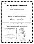 Cinquain Poem Template printable pdf download