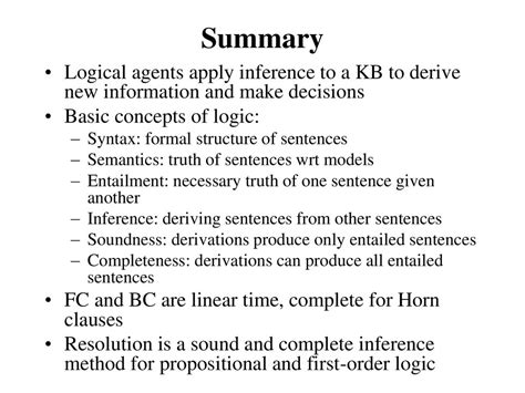 Logical Inference 4 wrap up - ppt download