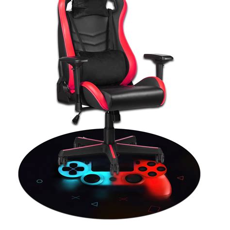 Non-Slip Gaming Chair Protector Mat for Hardwood Floor, Round Office ...