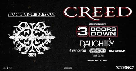 CREED Announces 2024 Summer Of ‘99 Tour | Seat42F