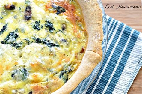 Spinach and Mushroom Quiche ⋆ Real Housemoms