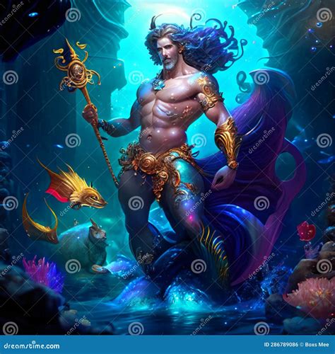 3D Illustration of a Fantasy Mermaid in the Underwater World ...