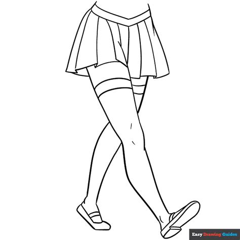 How to Draw Anime Female Legs - Easy Step by Step Tutorial