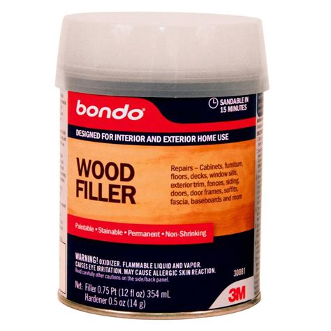 3M Bondo 12 fl. oz. Wood Filler-30081 - The Home Depot