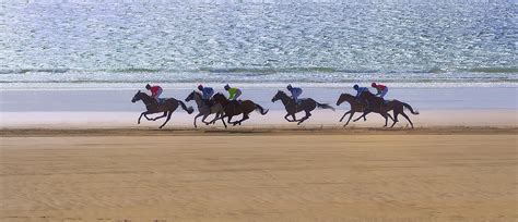 Horse racing on the beach Photograph by Frank Fullard - Fine Art America