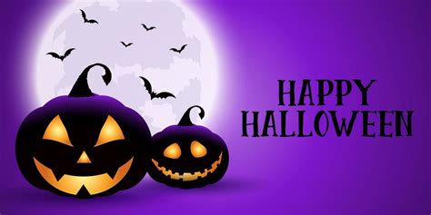 Spooky purple Halloween banner 678606 Vector Art at Vecteezy