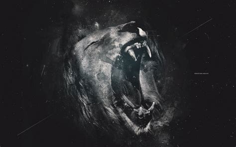 🔥 Download Black Art Dark Lion Wallpaper Desktop With by @justinjackson | Black Art Wallpapers ...