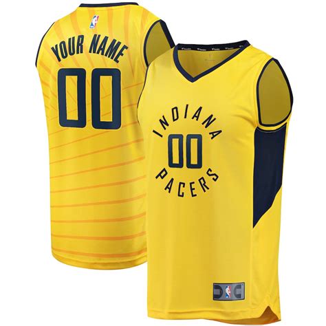 Fanatics Branded Indiana Pacers Gold Fast Break Custom Replica Jersey ...