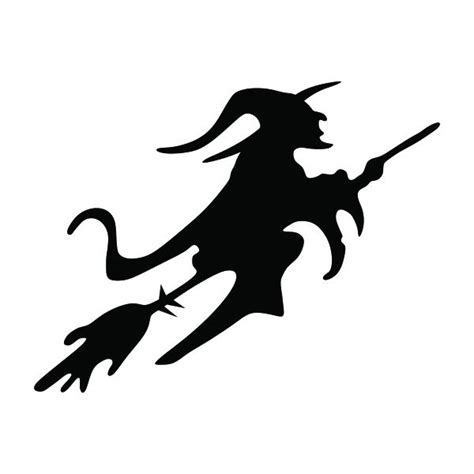 Witch Flying Silhouette SVG Vector Designs - Apex