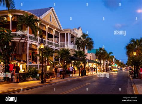 Shops and Restaurants, Duval Street, Key West, Florida, USA Stock Photo - Alamy