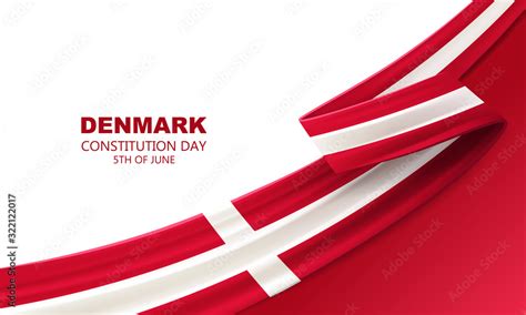 Happy national day of Denmark, constitution day, june 5th, bent waving ...