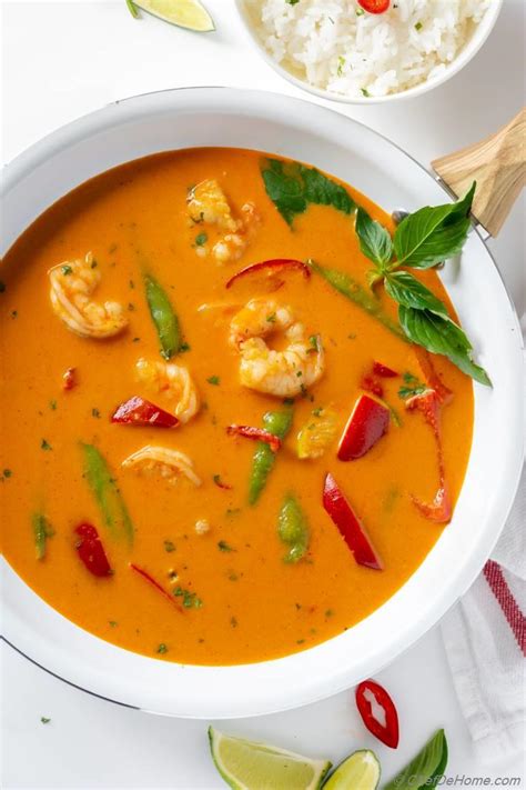 Coconut Curry Shrimp (Creamy, Thai Red Curry) Recipe | ChefDeHome.com