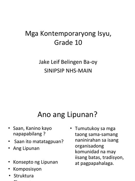 Ang Lipunan | PDF