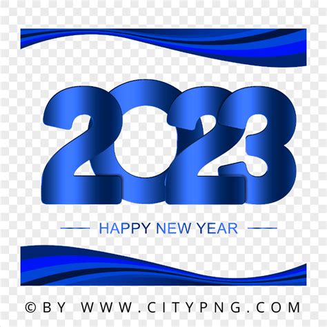 2023 Happy New Year Creative Black & Gold Design PNG | Citypng