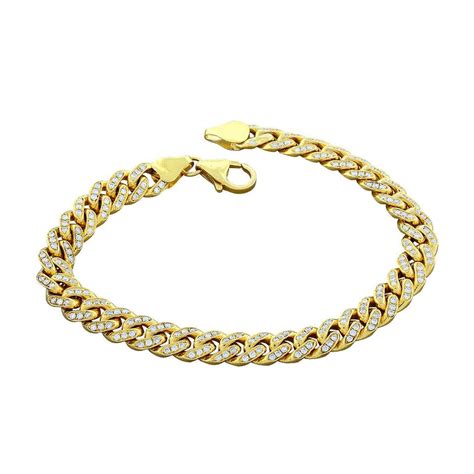 Contemporary Cuban Link Gold Bracelet at 1stdibs