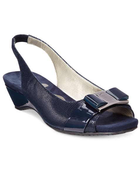 Anne Klein Harlee Dress Sandals in Blue - Lyst