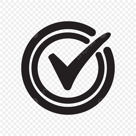 Tick Check Mark Vector Hd PNG Images, Black Check Mark Icon Vector ...