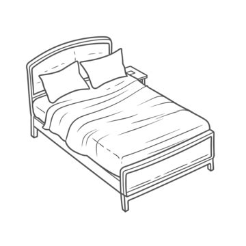 Single Bed Outline PNG Transparent Images Free Download | Vector Files | Pngtree