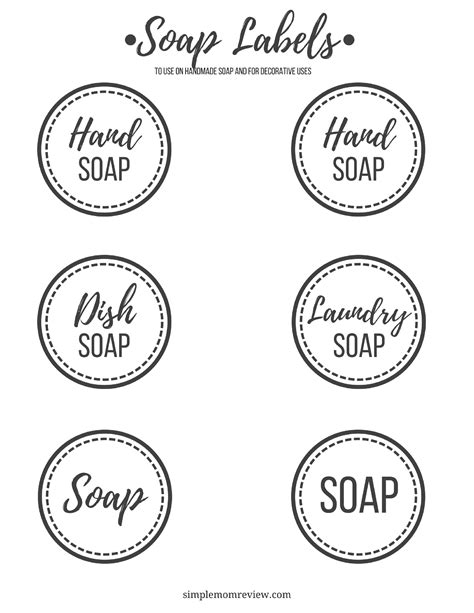 Printable Handmade Soap Labels - Printable Word Searches