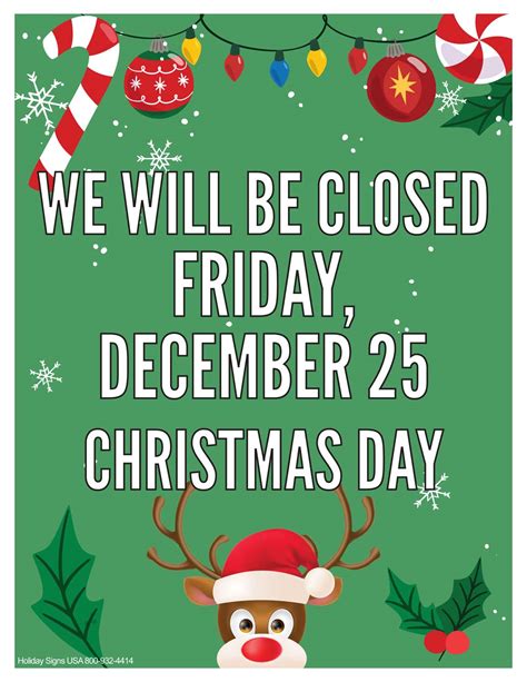 Holiday Signs USA | business holiday closing signs