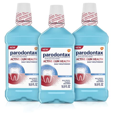 Buy Parodontax Active Gum Health Mouthwash, Mint, 3X16.9 Fl Oz Online ...