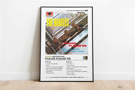 THE BEATLES Please Please Me Album Cover Printable Poster | Etsy