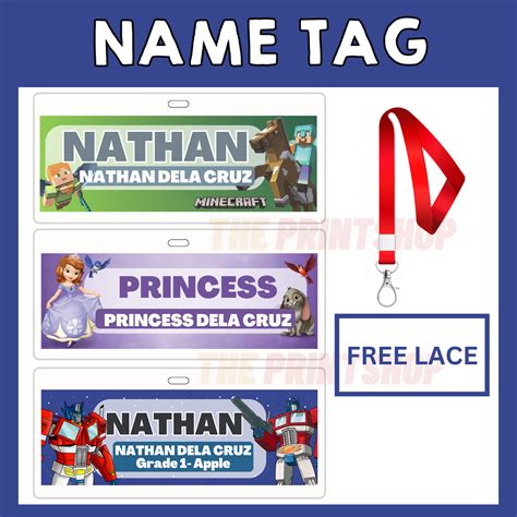 PERSONALIZE LAMINATED SCHOOL NAME TAG FOR KIDS | Lazada PH