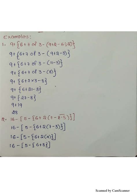 SOLUTION: Bodmas rule with examples - Studypool