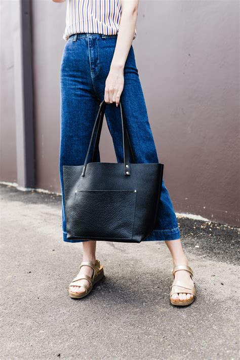 Black Leather Tote