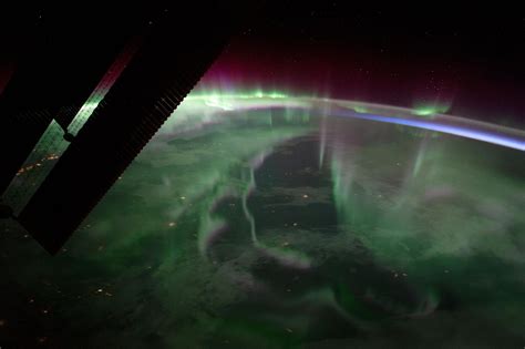 Cruising Past a Spectacular Aurora Borealis on the International Space Station