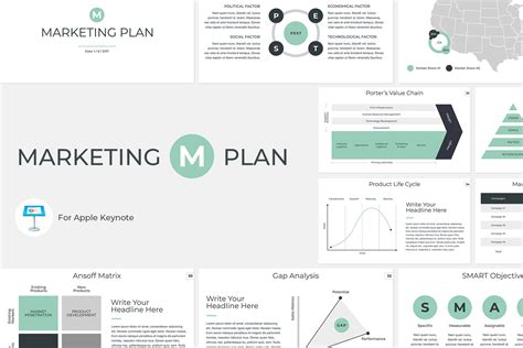 Marketing Plan Keynote Template | Creative Keynote Templates ~ Creative Market