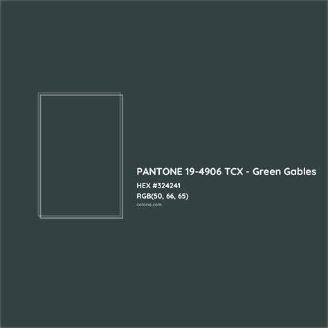 About PANTONE 19-4906 TCX - Green Gables Color - Color codes, similar ...