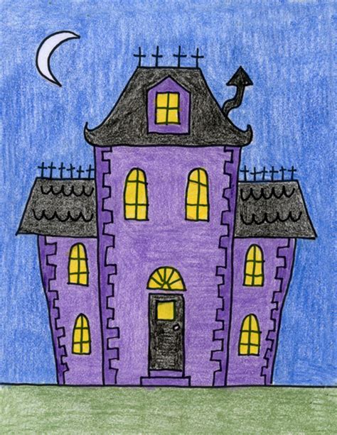 Draw a Haunted House · Art Projects for Kids