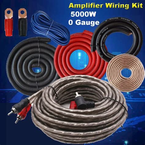 5000 WATT COMPLETE Car Amp Audio Amplifier Wiring Kit 0 GAUGE Cable ...