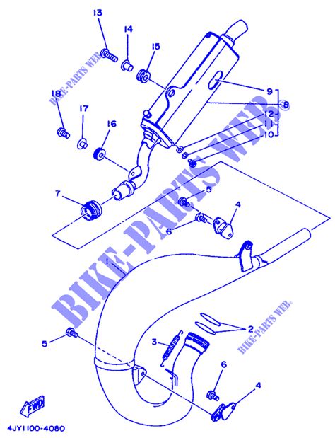 EXHAUST for Yamaha YZ125 1994 # YAMAHA - Genuine Spare Parts Catalogue